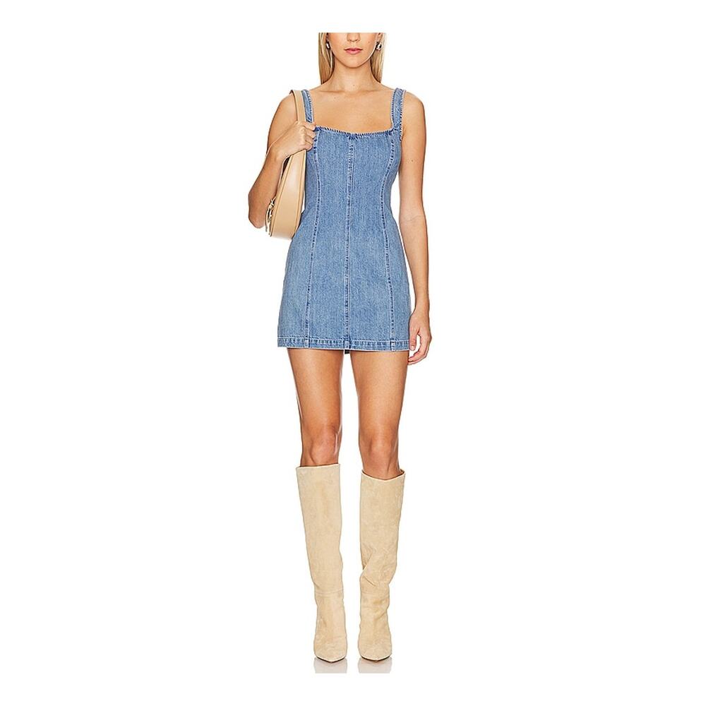 Show Me Your MuMu Light Blue Denim Mini Dress